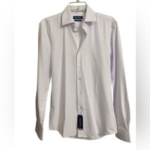 NWT Nautica Button Up Slim Fit Dress Shirt Men's Size S White Long Sleeve